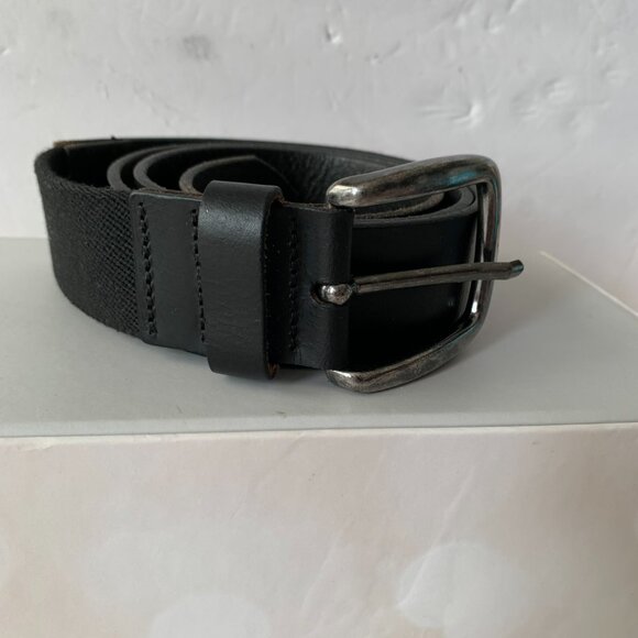L.L. BEAN GENUINE LEATHER BLACK BELT SIZE 36  MADE IN UK RN 71341 - Picture 3 of 8